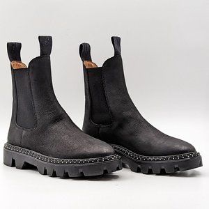 Rag&Bone Women Quest Studded Black Leather Chelsea Boots size 6 EUR36